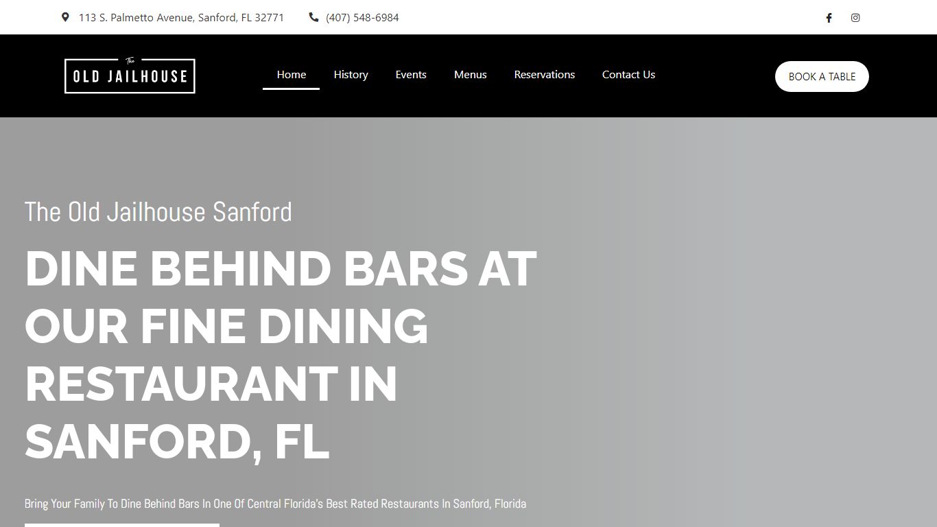 The Old Jailhouse | Best Restaurant In Historic Downtown Sanford